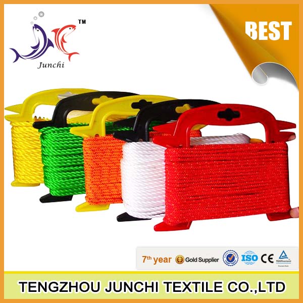 Colored twisted polypropylene rope